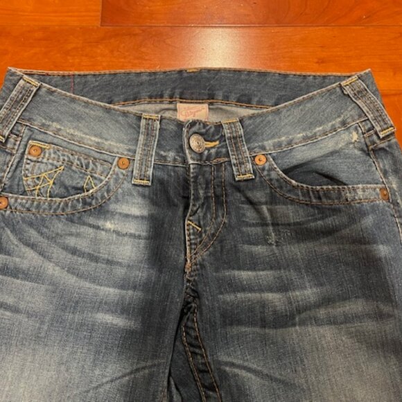 True Religion Bootcut Distressed Denim Jeans - Women's 29 - Picture 3 of 5